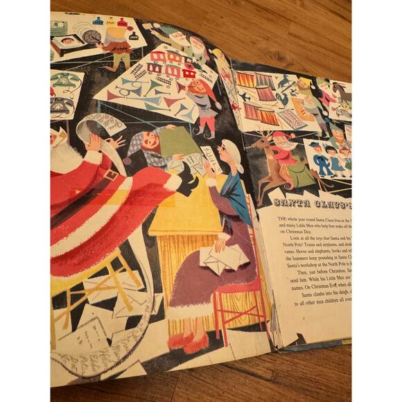 VINTAGE 1953 THE BIG TREASURE BOOK OF CHRISTMAS - Picture 9 of 13